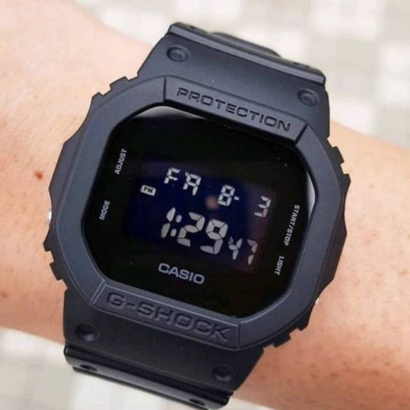 Jam tangan pria wanita digital protection gshock DW5600 water hitam