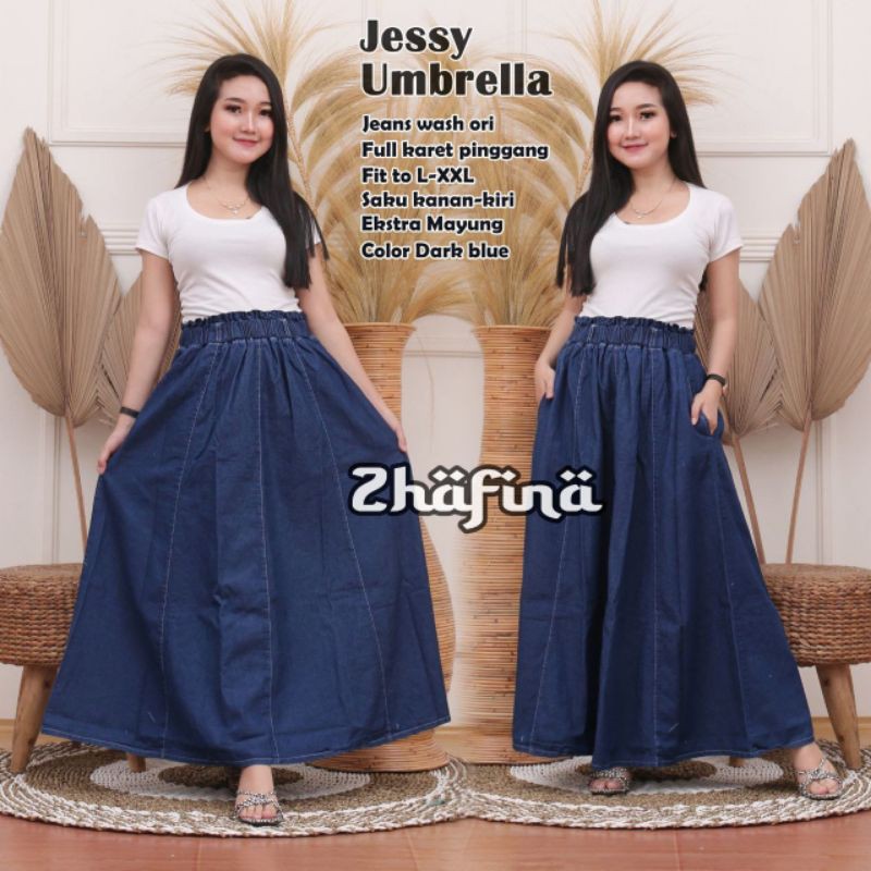 Rok Jeans Mayung Jumbo