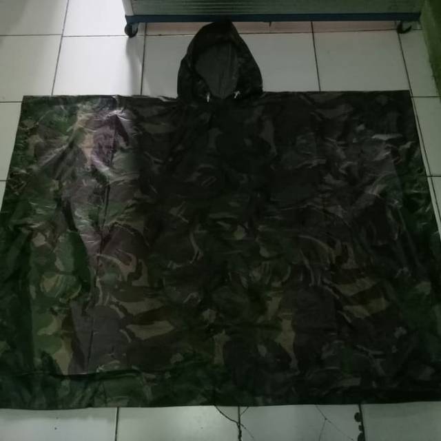 Jas hujan ponco loreng MALVINAS (standar TNI)/jas hujan army MULTIFUNGSI tactical outdoor