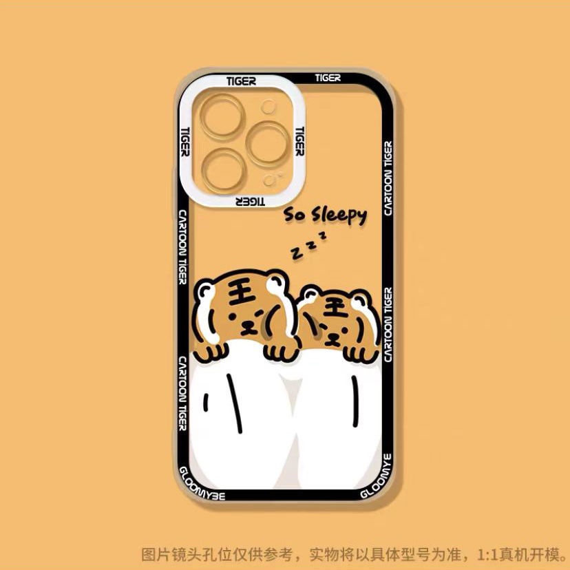 Soft Case Silikon TPU Transparan Motif Harimau Untuk IPhone 13 12 Mini 11 10 Pro XS Max X XR 8 7 6 6S Plus SE 2020