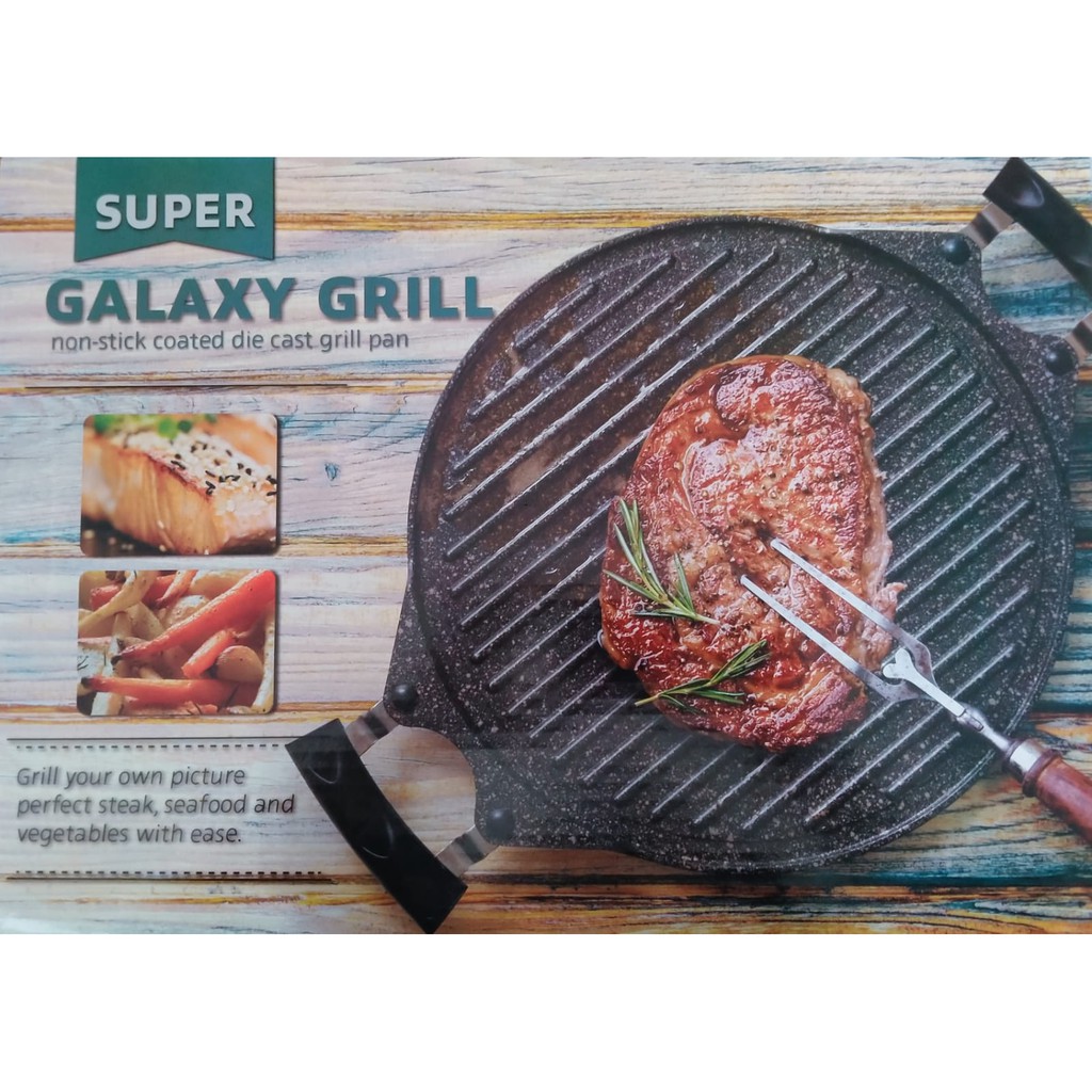 Grill Pan super galaxy Marble - Panggangan Bbq Anti Lengket Super Galaxy Grill - original grill bbq