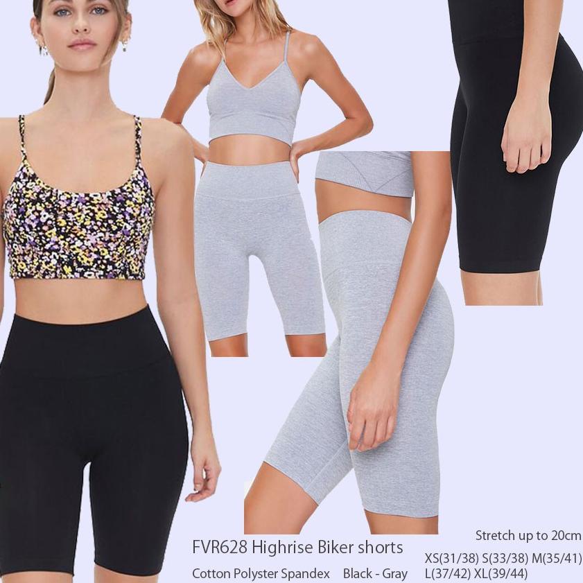 Harga Spesial.. CELANA SEPEDA WANITA FOREVER21 FVR HIGHRISE BIKER SHORTS