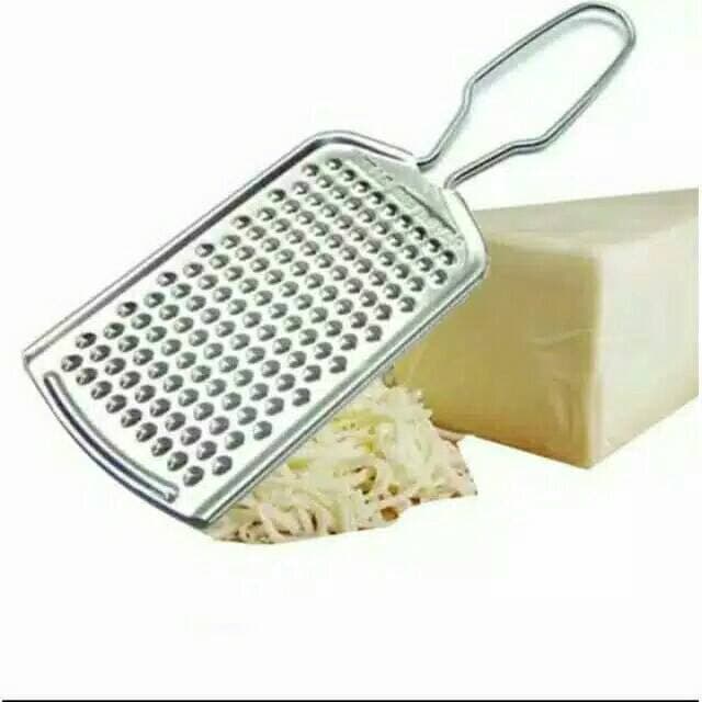 JT - Parutan Keju Stainless Steel Alat Parut Cokelat Wortel Kentang Sayur Grated Cheese 21 Cm Serbaguna