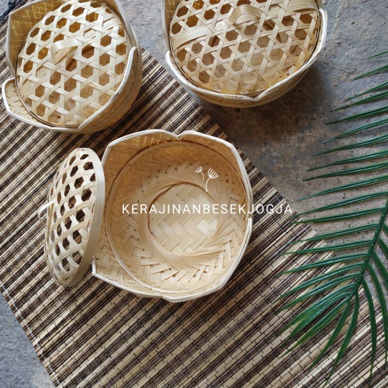 (TERA04) TERATAI NATURAL M 17CM / besek teratai/ besek bunga/ besek hampers mini/ besek hias murah