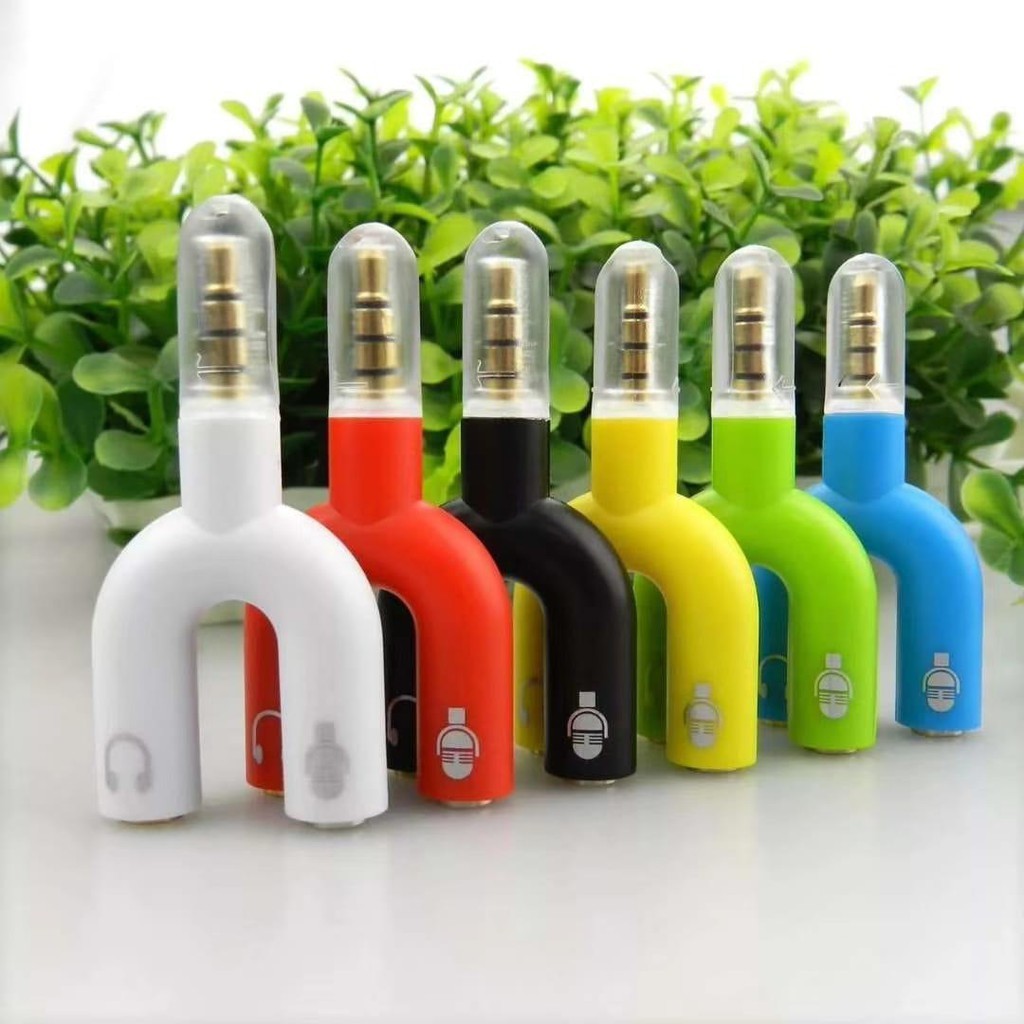 YZ Splitter U/Y Sambungan Handsfree Headset buat berdua + Packing Import