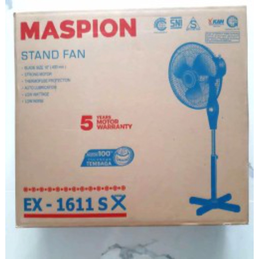 PROMO KIPAS ANGIN STAND FAN MASPION EX 1611SX KIPAS ANGIN BERDIRI