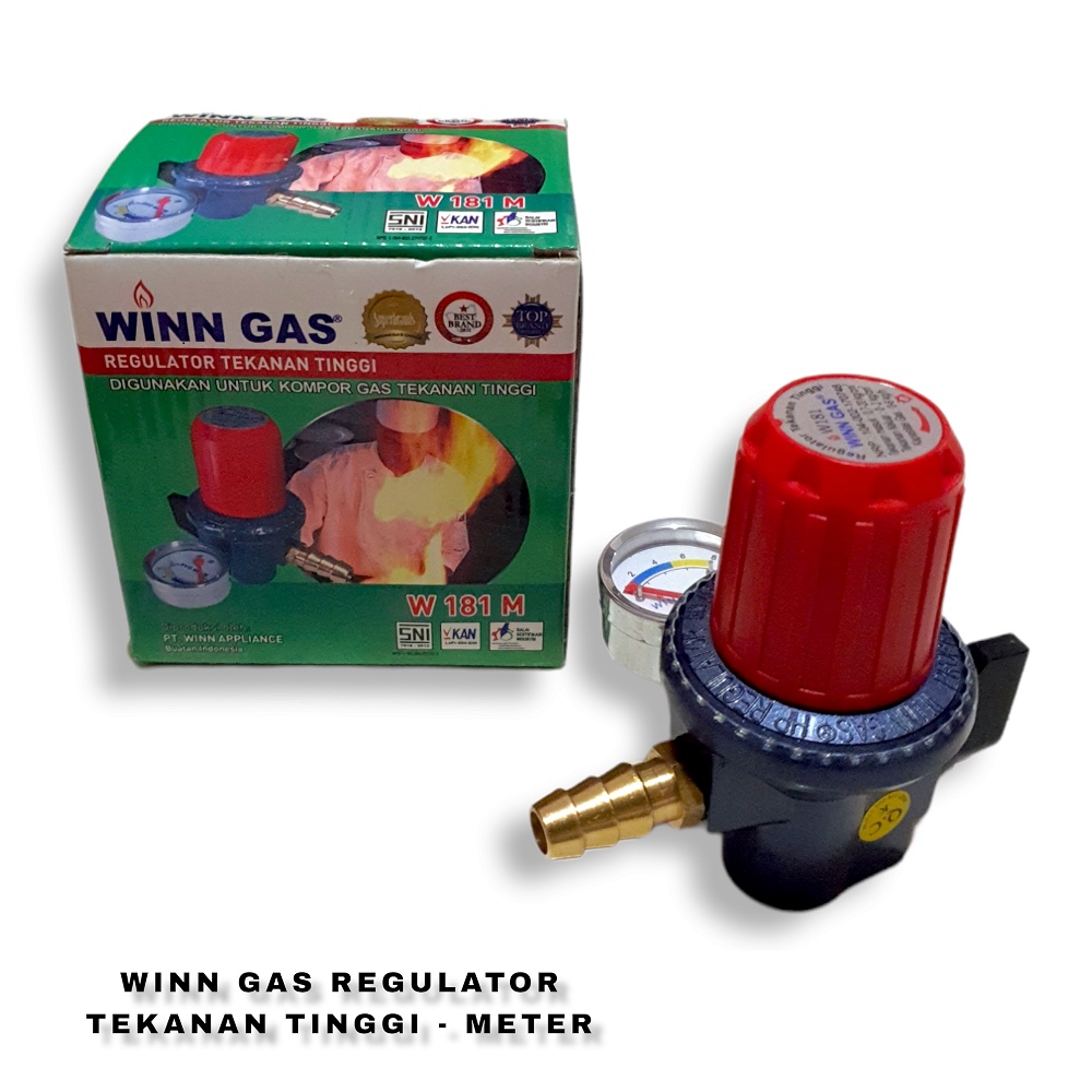 Regulator Winn Gas W 181 M - Tekanan Tinggi W 181M - Meteran W181M - Garansi Win Gas - SNI