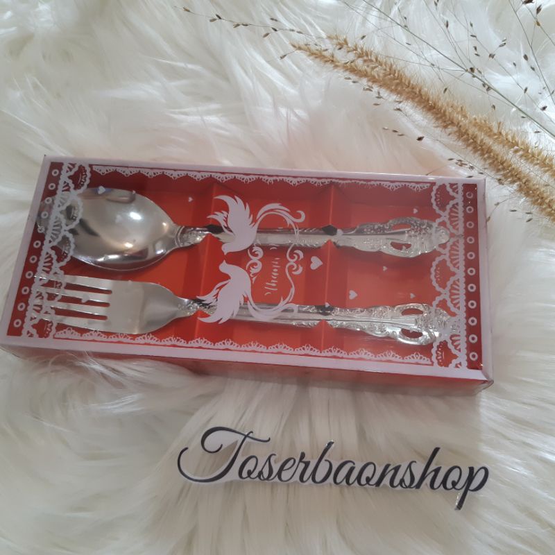 50 pack suvenir sendok garpu wayang kemasan box mika