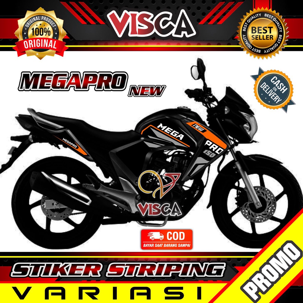Striping Megapro New - Sticker Striping Variasi Lis Megapro New - Striping Hologram Megapro New - Du