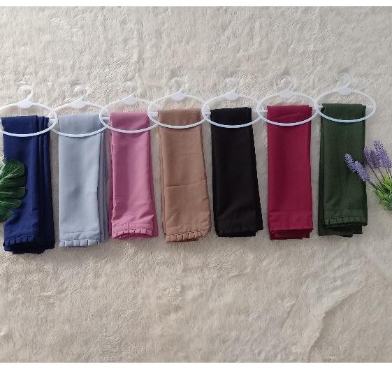 PROMO 1.1 (1KG=11pcs) Pashmina Tali Lipit KCB Premium Jahit Tepi Diamond Hijab Instan Original