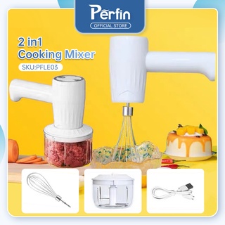 Perfin PBLE03 Blender Daging/Food Processor/Penggiling Daging/Hand Mixer Putih 2 in 1