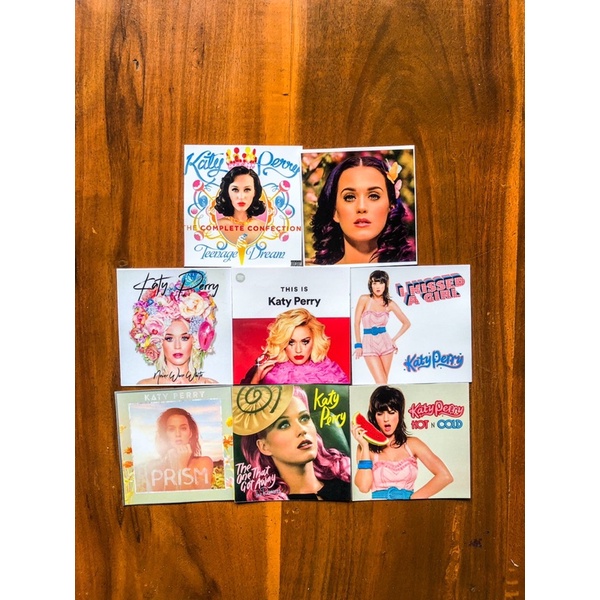 sticker pack katy perry isi 8 pcs skin laptop hp helm kulkas koper gitar ukulele dll