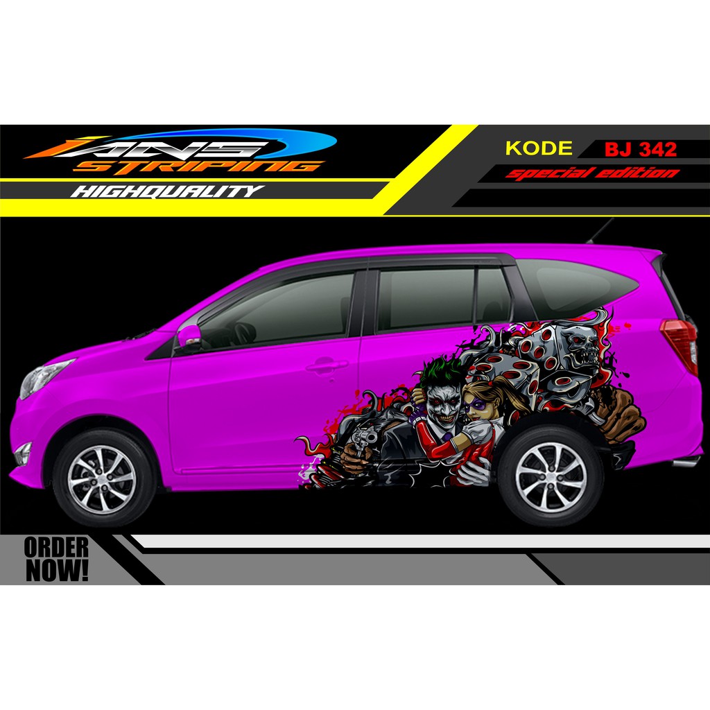 STICKER MOBIL SIGRA / STICKER MOBIL CALYA / STIKER MOBIL KARTUN / DECAL STICKER MOBIL JOKER