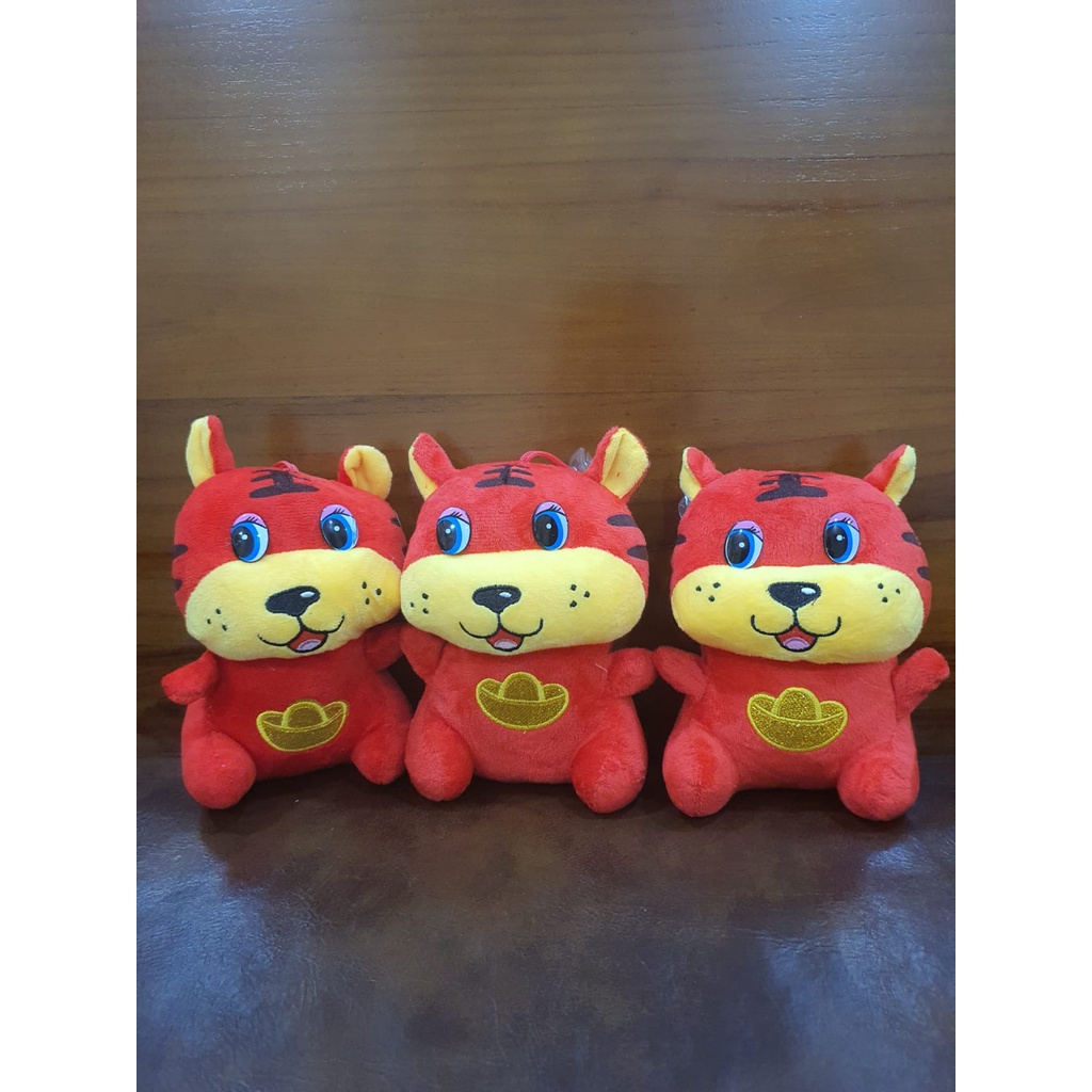 laristerus79 BONEKA MACAN MINI boneka tiger imlek boneka harimau imlek boneka tempel kaca mobil hiasan imlek B009