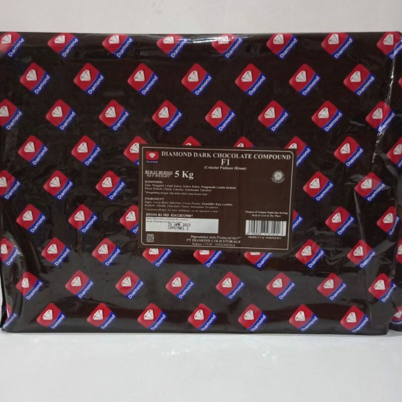 

Diamond Dark Chocolate Coumpound 5kg / Coklat Batang
