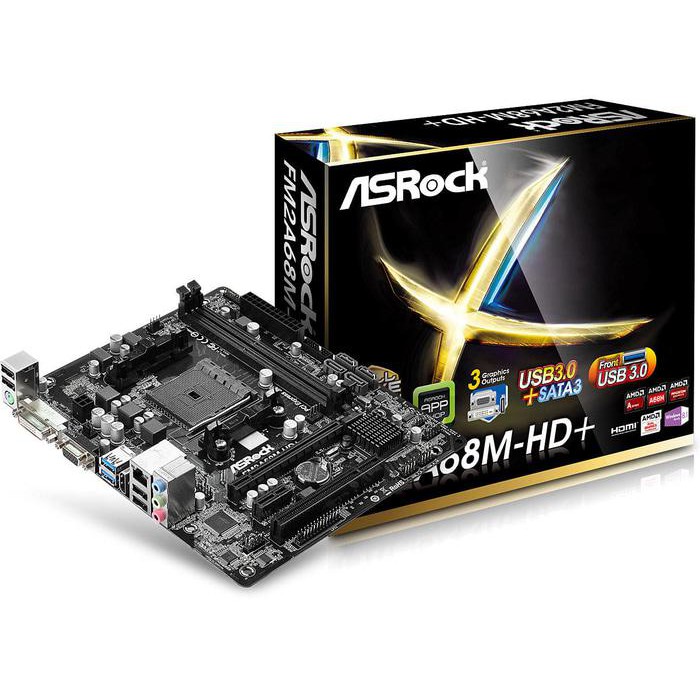 BEST SELLER MOTHERBOARD ASROCK FM2A68M-HD+ (SOCKET FM2+ / FM2)