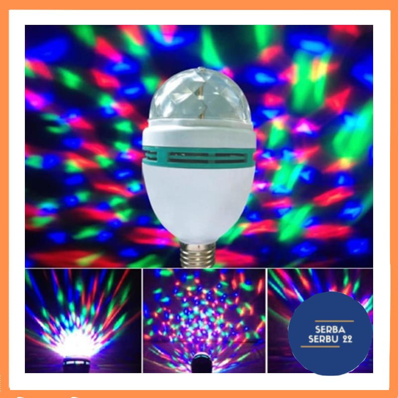 Lampu Disko Full Warna Led Putar Rainbow / lampu LED disco putar 360 Perlengkapan rumah Warna warni