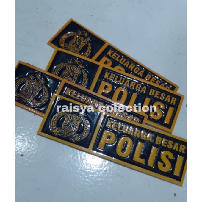 stiker plat embos mobil polisi / stiker embos polisi / stiker polisi