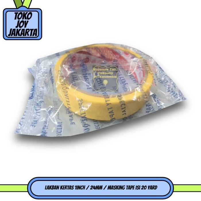 

Lakban KERTAS 1inch / 24mm / Masking Tape isi 20 Yard