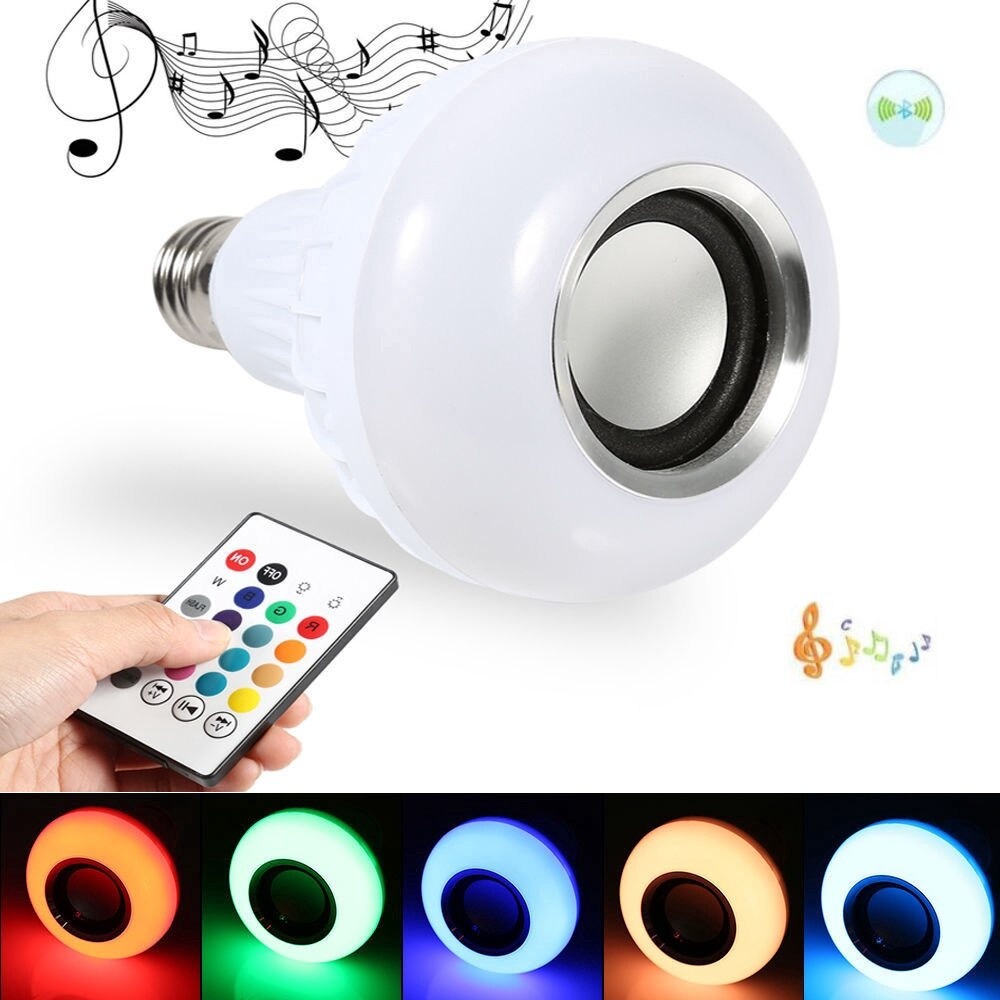 [ BISA COD ] BOHLAM 2 in 1 Speaker Bluetooth Lampu LED Disco RGBW 6w Remote Control 6watt Music Bulb RGB