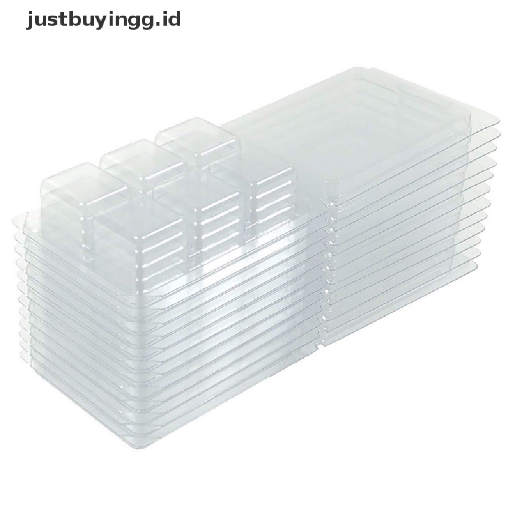 [justbuyingg.id] 10Packs Wax Melt Molds Clear Wax Clamshells Wickless Wax Melt Candles Boxes ID