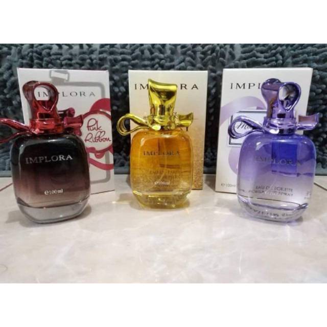 IMPLORA PARFUM PITA tersedia 3 varian - Luxury Gold/ Pink RIbbon/ Ninna Ricci 100mL