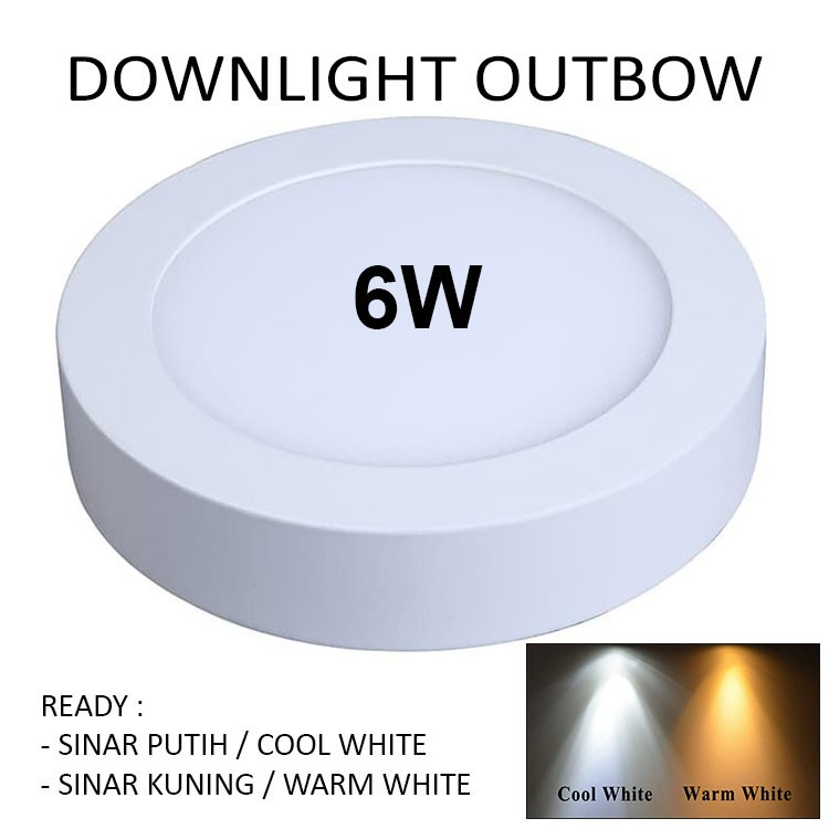 Lampu Downlight LED Panel OB Bulat 6W Outbow 6 W Round 6 Watt IBZ