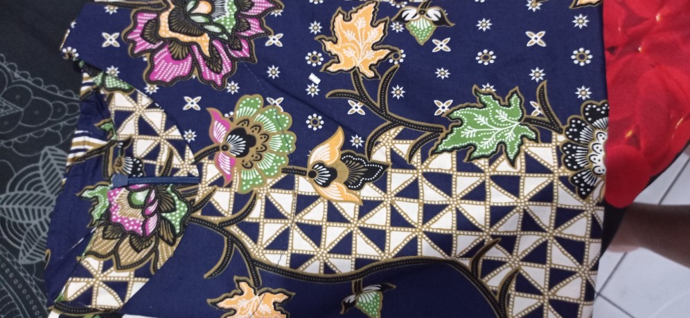 Ax- 32 Atasan Batik Wanita Katun Strecth Lengan 3/4 Untuk Kerja Kantoran Model Simple Terbaru