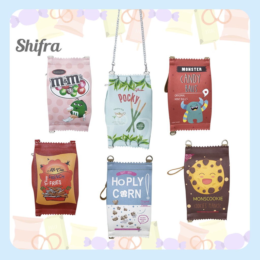 Shifra Tas Selempang Unik Wanita Remaja Bentuk Snack