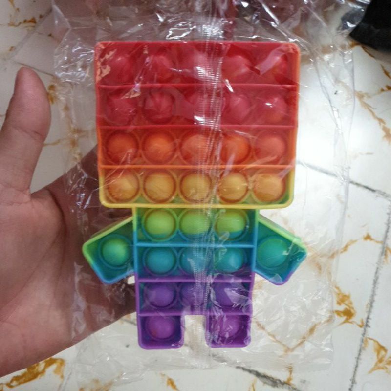 POP IT Rainbow Popit Macaron Murah | Pop it mainan-Robot Rainbow