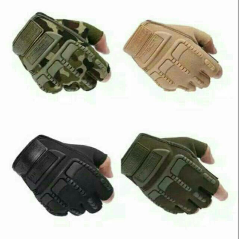 Sarung Tangan Tactical Half Finger/Sarung Tangan Sepeda, Motor Serat Gloves