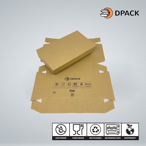 

PAPER LUNCH BOX KRAFT POLOS SELIP - ISI 100