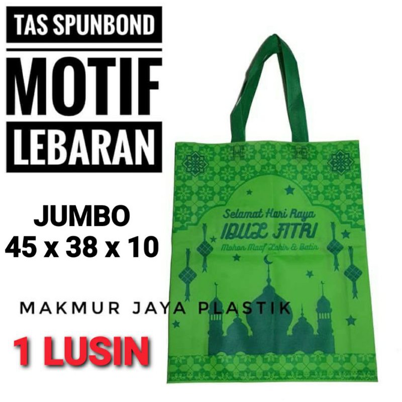

GENARIS Goodie Bag Idul Fitri Isi 10Pcs 38cm x 45 cm x 10cm - Handle Lebaran Tas Parcel Jumbo