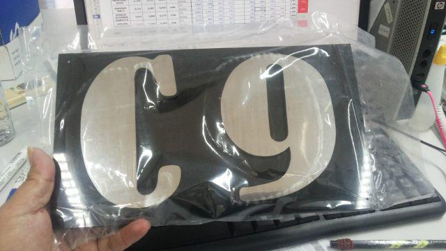 Nomor Rumah 3 Dimensi 2 Huruf Minimalis