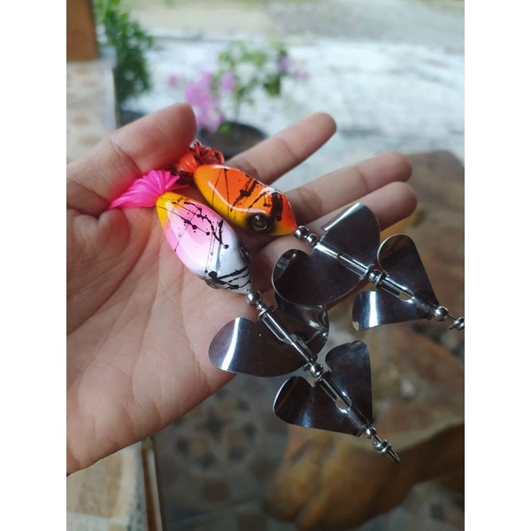 Lure Double Slater Double Propeler 16g Buzzbait Slashbait Umpan Casting Gabus Toman