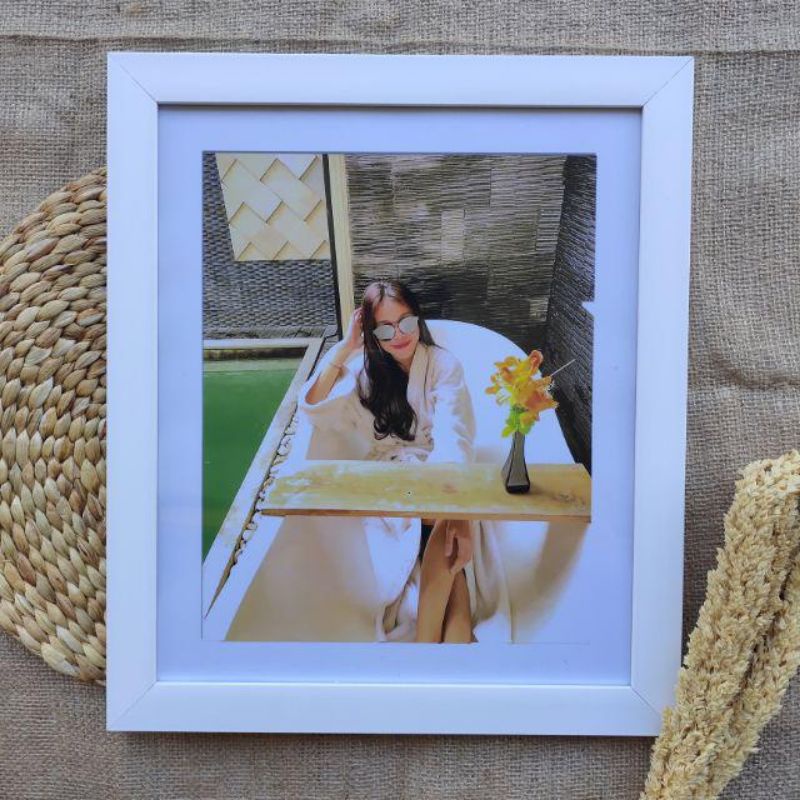 Cetak Foto + Bingkai Kaca 10R /20x25 cm Minimalis dan Motif Ukir