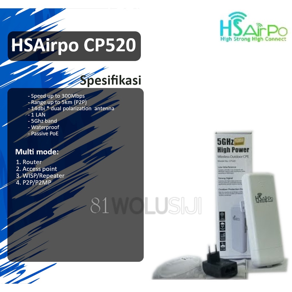 HSAirpo CP520 5Ghz Router Outdoor Router