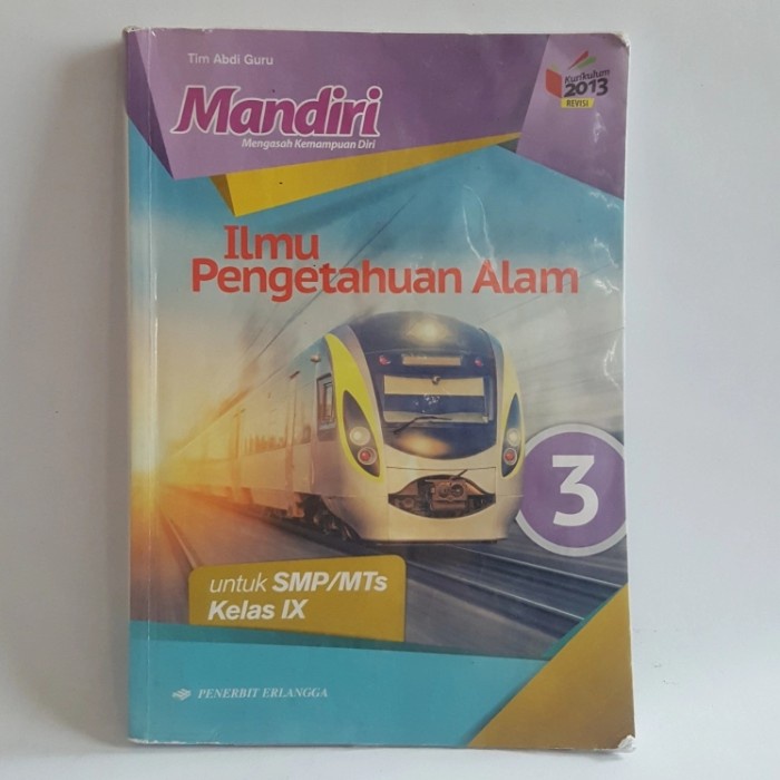 buku cetak bekas IPA ERLANGGA kelas 9