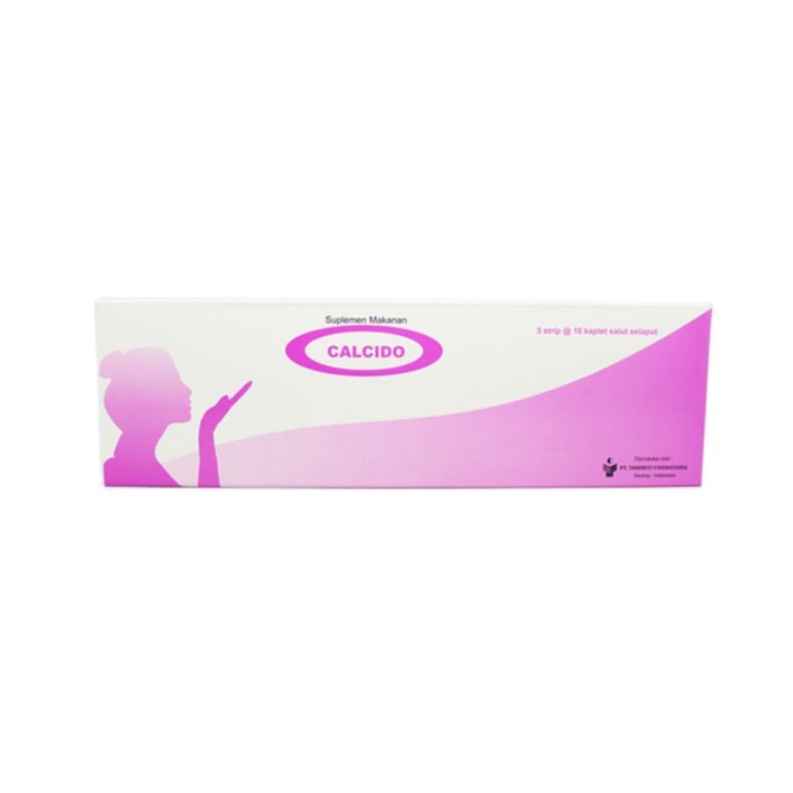 calcido 30's 30kaplet 30 tablet vitamin calcium D3 400iu strip box