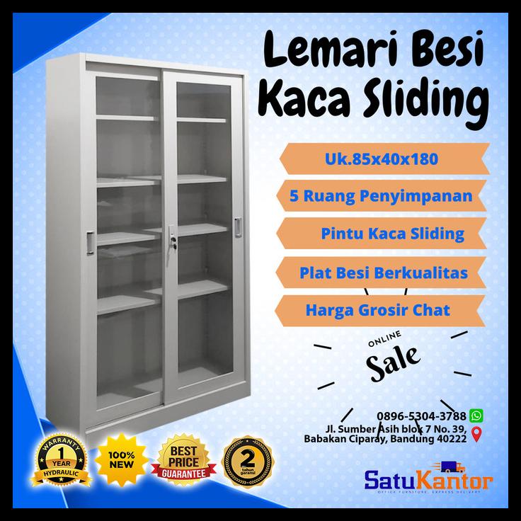

BEST SELLER !!! LEMARI ARSIP BESI SLIDING KACA,LEMARI ARSIP AA 19 SL TERLARIS