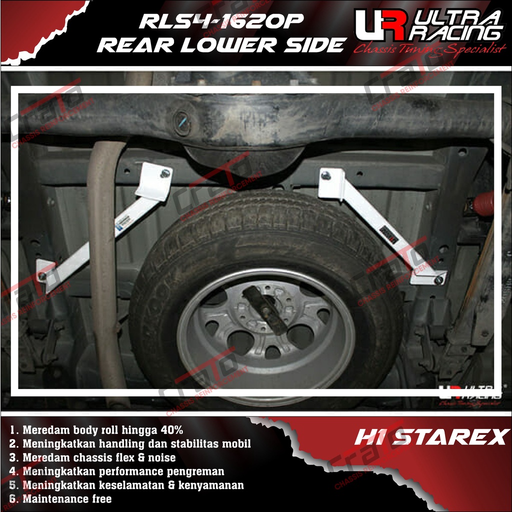 Aksesoris Stabiliser ULTRA RACING Safety Bar - Rear Lower Side Bar 4 Points - Hyundai H1 Starex - RL