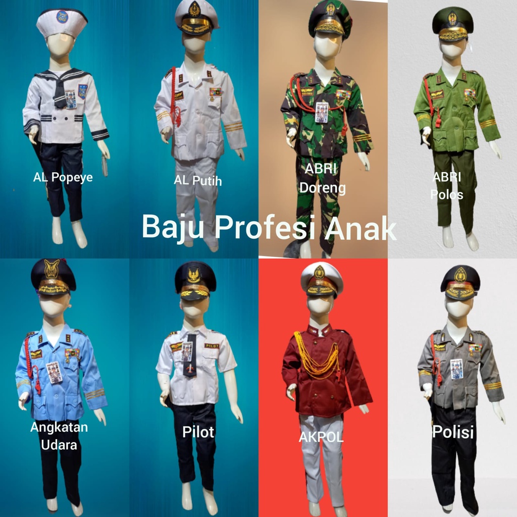 baju profesi anak tk dan sd