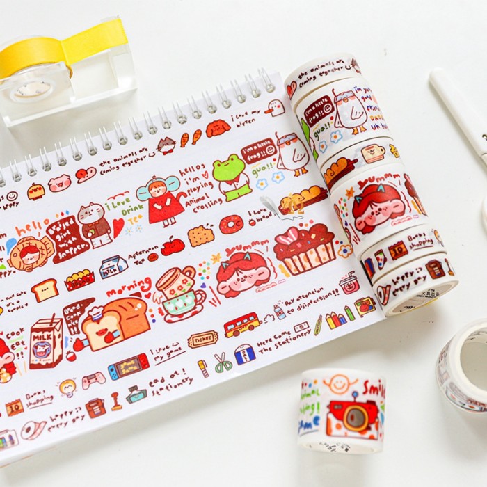 

Selotip Unik / Masking Tape Motif Pastry Bakery Lucu 3rd Edition