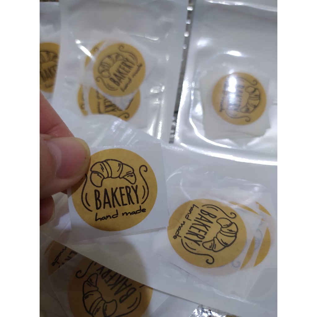 

Sticker Bakery Handmade, sticker go green isi 10/pax, stiker