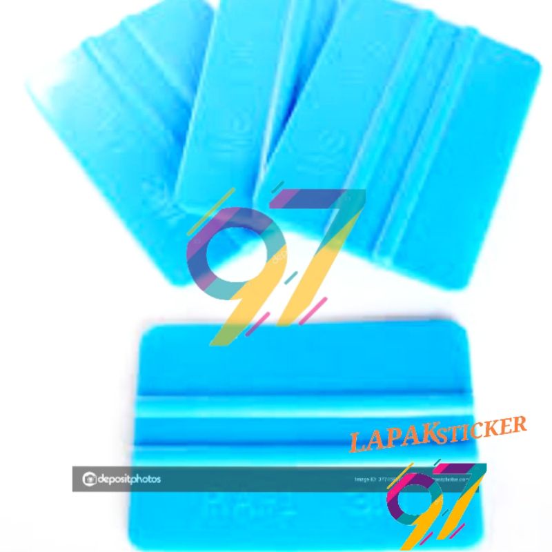 Rakel Biru No Bulu/Alat Pasang/Merapikan Stiker  Terlaris New
