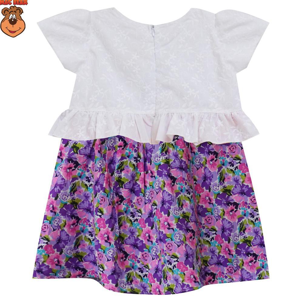 MacBee Baju Anak Dress Cayla Flowers Variasi Ruffler