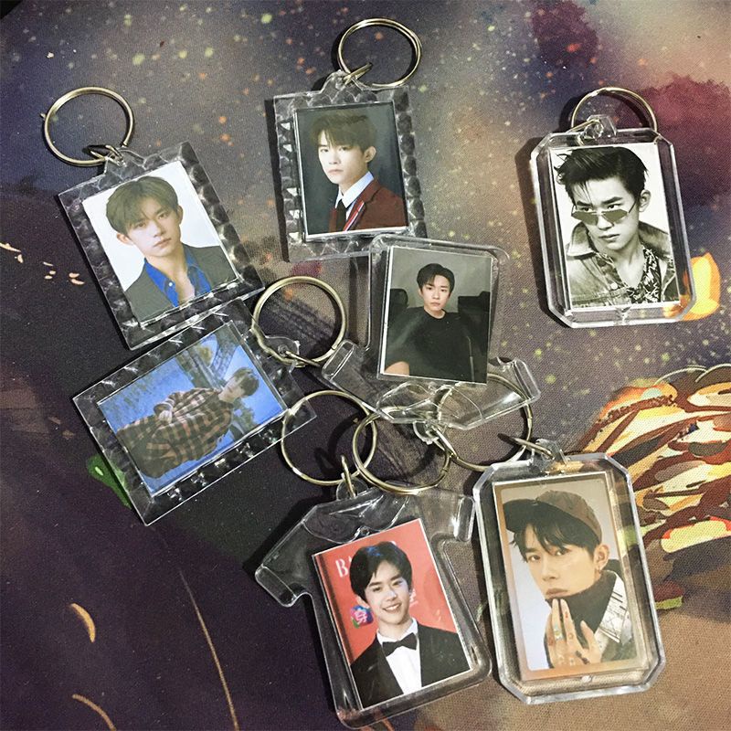 Gantungan Kunci Akrilik Ganci Acrylic Insert Paper Photo Keychain Foto Kecil Kpop