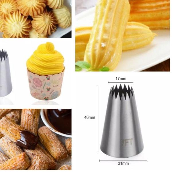 ☑ Spuit no 7FT spuit kue sus eclair kue kering ➼