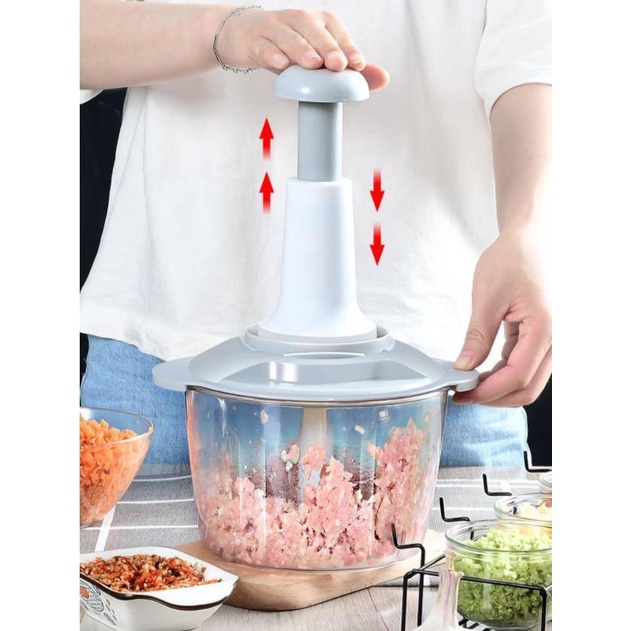 Chop Jumbo / Chopper Blender Manual Tekan Pencacah Daging/BAWANG/SAYURAN/PASTI TAJAM/ myhouseholdd168