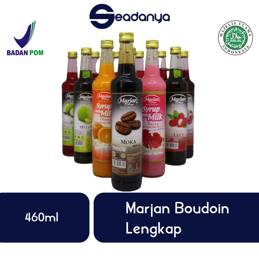 

Marjan Boudoin Sirup Semua Rasa TERLENGKAP 460ml HALAL MUI BPOM - Syrup HARGA PROMO -Halal & BPOM